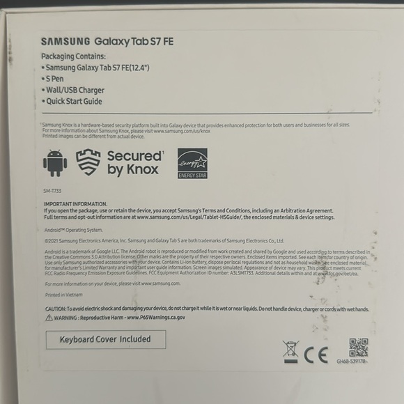 Brand New Samsung Galaxy Tab S7 FE - Picture 3 of 3